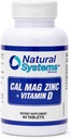 Vápník hořčík zinek vitamin D dodatek 60 Tablety od přírodních systémů - hořčík hořčík zinek a VIT D doplňky pro silný imunitní systém - hořčík dodatek pro imunitní systém