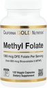 Lake Avenue Methylfolát, 800 mcg, 120 Veggie Kapsle, Nutrition