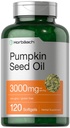 Horbäach Dýňová semena olej 124; 3000mg insulinum 124; 120 Softgel Kapsle 124; Cold Pressed dodatek stravy 124; Non- GMO a gluten Free Formule