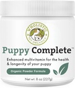 Wholistic Pet Organics Puppy Complete - Pes Multivitamin Powder - 8 Oz - Denní Dog Vitamíny a doplňky pro domácí jídlo - imunitní systém, kůže, srst a celkové zdraví - Malá a velká plemenná štěňátka