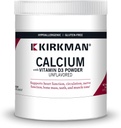 Kirkman - vápník s vitamínem D3 prášek - 8 oz - Esenciální minerály - Pomáhá udržet silné kosti - Neochucené