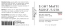 Probiotický Action ® Light Matte Moisturizer - Probiotický pomoci zabránit Acne, Rosacea, a Eczema. Probiotický a Peptid udržuje lesk, měkkost a těsnost čisté kůže.