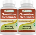 Nejlepší Naturals Chromium Picolinate 1000 mcg 120 Tablet (Balení po 2)