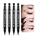 BINGBRUSH Dvojité Liquid Stamp Eyiner Pen, Face Stamps make-up Extrémně černý vodotěsný Slim Gel Felt Tip High Black Pigment Liquid Eyiner & Seal (černý)