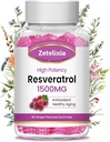 Sugar Free Resveratrol Gummies - Vysoká čistota Resveratrol dodatek pro antioxidant, zdravé stárnutí, kůže, mozek, organický - 60 Gummies