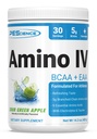 PEScience Amino IV BCAA & EAA Powder, Essential Amino Acids, Taurin, Elektrolyty pro hydrataci a svalovou rekonvalescenci, Cukr zdarma pro muže a ženy, Post Workout - Sour Green Apple - 30 Servings