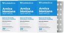 VitaMedica Arnica Montana Blistr Balení 30X Tablety pro pohmoždění bolesti a otoky 124; Plant Based Formule 124; Doporučeno Plastové chirurgie 124; Přírodní zotavení Chirurgie nebo zranění 124; 3 Balení 124; 45 Sloužení