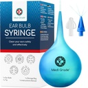 Medi Class Uar Bulb Syringe - Effective Uar Wax Odstranění nástroj s Add- on Quad- Stream Tip - Travel- Friendly Uar Cleaning Kit for Gentle Uar Cleaning - Uar Flusher for Uar Wax - 2.54 fl oz