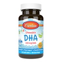 Carlson - Kid 's Chewable DHA, 100 mg DHA, Brain & Vision Function, Growth & Development, Orange, 60 Chewable Softgels