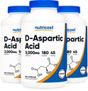 Nutricost D- aspartické kyselé tobolky (180 kapslí) (3 lahvičky)