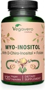 Vegavero Myo-Inositol & D- Chiro Inositol PHAR124; Hormon Balance & Ovaria Support PHAR124; with Folate, Resveratrol, CoQ10 PHAR124; 40: 1 Ratio PHAR124; Lab- Tested PHAR124; 120 Caps GAR124; Vegan