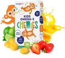 Omega 3 Gummies - Ultra- High DHA Žvýkací gel Gummy - Omega 3 pro děti podporuje Brain & Eye zdraví - Sugar- Free Natural Fruit Flavor - Kids Omega 3 Fish Oil Gummies (30 Počet)