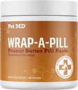 Pet MD Wrap A Pill Arašídové máslo Flavor Pill Paste pro psy - Vytvořte kapsu nebo Pouch skrýt pilulky & léky - 8 oz