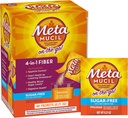 Metamucil On-The-, Denní Psylium Husk Powder Supplement, Sugar- Free Powder, 4- in-1 Vlákna pro stravovací zdraví, Orange ochucený nápoj, 44 Packets