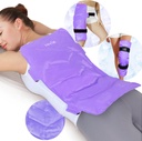REVIX Extra- Large Back Ice Pack, Reuse Gel Cold Compress Wrap for Full Back Relief, Ideální pro bolest svalů, únava, zotavení, a Sore svaly - Nastavitelné pásky, Fialové