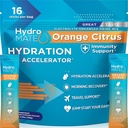 HydroMATE Electrolytes Powder s nízkým cukrem - 16 Instant Hydration Packets s vitaminem C Orange to Boost Energy - Nízký cukr Electrolytes Powder Packets na podporu hydratace pro rychlé obnovení strany