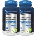 Herbtonika Keto Apple Cider Ocet Gummies - Digestion & Detox Support - Sugar Free BHB Advanced Formule pro Keto Support - Syrové ACV s matkou - 120 Vegan ACV Gummies