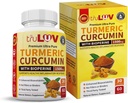 Kurkumin kurkumin s bioperínou Ginger dodatek 1500mg 60 kapsule- přírodní dietní dodatek pro zdraví Non-GMO CARL 124; gluten zdarma