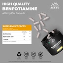 Benfotiamin 450mg - 90 Kapsle, Podporuje buněčné zdraví s Alpha Lipoic Acid & L- Leucin, Denní výživa & Wellness Formule