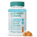 SmartyPants Prenatal Vitaminy pro ženy, Sugar Free Multivitamin Gummies: Methylfolát, Omega 3 (ALA) Vitamin D3, C, Vitamin B12, B6, A, K & Zinek, Inositol, Erythritol Free, 60 Počet (20 Day Supply)