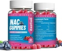 NAC Gummies 800mg, N-acetyl cysteine dodatek, NAC dodatek pro imunitní systém a antioxidant, Non- GMO, gluten zdarma, Vegan - 120 Counts