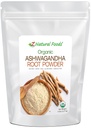 Z Natural Foods Organic Ashwagandha Root Powder - Bulk 5 liber Velikost - Výkonný Adaptogen & Ayurvedic Superstar - Vytvořte si vlastní kapsle & pilulky - 100% čisté, syrové, chemické zdarma, Non- GMO