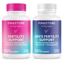 Pink Stork Jeho a její plodnost Bundle: plodnost doplňky pro ženy, plodnost doplňky pro muže, plodnost Prenatal vitamin, Vitex, Inositol, Folát, Vitamin B6, 60 Kapsle