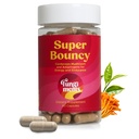 Fungiments Super Bouncy - Houbový dodatek - Cordyceps Houby, zelený čaj, ženšen - Energie a zaměření (60 Kapsle)