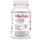 Stříbro - Vitamíny, minerály, živiny - Podpora seniorů - Doplněk pro zdravou kost, kloub, energii, imunitní systém - 100 žvýkací tablety