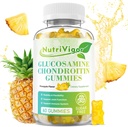 Glucosamine Chondroitin Gummies, Extra síla Společná podpora Dodatek s MSM & Elderberry, Antioxidační imunitní podpora pro dospělé, Ananas Flavor, 60 Počet