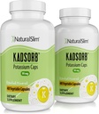 NaturalSlim NaturalSlim Natural Draslík Citrát Gluconate 99 mg - Kadsorb podporuje rovnováhu elektrolytů a normální pH - Absorbovatelné doplňky draslíku s esenciálními minerály - Non GMO 400 Kapsle 2 Pack