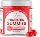 Relax by Wellness Probiotic Gummies, Strawberry- ochucené, All- Natural Vegan Probiotika pro dospělé, 10 miliard CFU, Probiotic for Digestive Regularity, Imunity, Skin Health and Gut Health