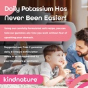 KINDNATURA Draslík a hořčíkové gumy pro dospělé a děti - doplněk draslíku 500mg a 1000mg Magnesium Citrát a 400mg Glycinát hořčíku Žvýkací gumy