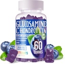 Glucosamine Chondroitin Gummies s MSM & Elderberry Extra Strength - Společná podpora, Antioxidační Imunitní Supplement pro dospělé, Muži & Women.60 Borůvkové gumy