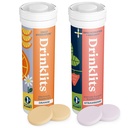 Drinklits Orange Daily Hydration Tablets + Strawberry Imunity Tablets (2) Trubka Balení 124; Essential Electrolytes - Velká chuť - Imunitní podpora 124; 20 Služeb (10 tablet per Tube)