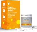 Žvýkací vitamín D3 tablety - vysoká síla 62.5µg 2,500IU Vitamin D3 Cholekalciferol - Vegan gluten zdarma VIT D3 vitamínové doplňky (60Ct)