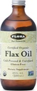 Flora - Flax Oil - Cold-Pressed, Nerafinovaný, Organic Flax Seed Oil - Obsahuje Omega-3 & Omega-6 - Non-GMO & Gluten-Free - Keep Chilled - 17 fl. oz. Amber skleněná láhev