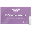 NewLife Naturals Vitamin E Suppositors 38IU - Vaginální Sucho Irritace Menopauza Atrofie Relief - Všechny přírodní Estrogen Free Feminin Care - 24 Vložení