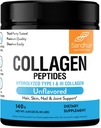 Sandhu 's Collagen Peptides Powder 124; 4.9 oz Neochucené 124; Grass- Fed Hydrolyzované hovězí kolagen 124; Podporuje mladistvou pleť, vlasy, nehty, mobilita a flexibilita