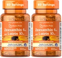 Puritan 's Pride Zeaxanthin 4mg s Luteinem 10mg, podporuje zdravé oči a vidění *, 60 ct (balení po 2)