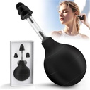 Ušní tlakový nástroj, Ušní tlaková reliéf sací zařízení, migréna a bolest hlavy Relief Inner Uar Balance, Vzduchová tlaková úleva, Snížení bolesti, Stres, Napětí přes vnitřní ušní tlak - černá