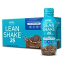 GNC Lean Shake 25 protein Shake, Klinicky osvědčené řízení hmotnosti, Výměna jídla, 25g protein s nulovým přidaným cukrem, připraven k pití, Cookies a krém, balení po 12