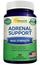 aSquared Nutrition Adrenal Support & Cortisol Manager Supplement (120 Kapsle) -Adrenal Health w / Vitamin C Complex pilulky na podporu únavy a stresu Relief- Ashwagandha, L-Tyrosin, Rhoddiola & Ginseng