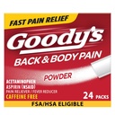 Goody 's Back and Body Pain Relief Powder, 24 ct (Balení po 1)