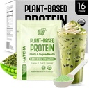 Matcha Vegan Protein Powder Vzorek Pack - 20g Organic Plant- Based Protein - Non- GMO, Gluten- Free, Soy-Free - Smoothie & Shake Ready - Easy to Digest - 16 Single Servings - Vyzkoušejte všechny 16!