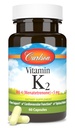 Carlson - Vitamin K2, MK-4 (Menatetrenone), vitamin K dodatek, zdraví kostí a srdce, K2 Vitamin, bez sóji, 60 kapslí