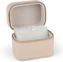 Dosey Travel Pill Case & Easy- Slide Pill Pouches - Vegan kůže denní Pill Organizátor se 7 vzduchotěsných Pill Kapsy pro skladování a ochranu léků - Stylový Pill Sorter & Medication Organizer- LATTE