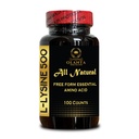 L-LYSINE 500 Aminová kyselina - Lysinový dodatek podporuje zdravé rty a ústní tkáně, Non- GMO, No Gluten, Imunite + Bone Health Support, Protein Syntéza - 1 láhev 100 Counts
