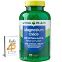 Jarní údolí Magnesium 250mg 250 Počet, Bone & Muscle Health, Nejlepší doplněk hořčíku pro ženy, Dietní dodatek Bundle s Lual 45 cukrovky Decoded