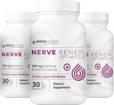 NERVE RENEW Optimizer, 3 balení (90 tobolek) - 300 mg stabilizované R- alfa kyseliny lipoové v jedné tobolce pro podporu přirozeného nervu - rychlá absorpce - bezpečné a všechny přírodní